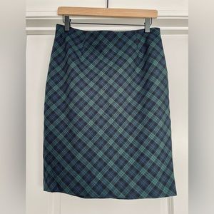 Brooks Brothers Black Watch Tartan Plaid Pencil Skirt Size 4